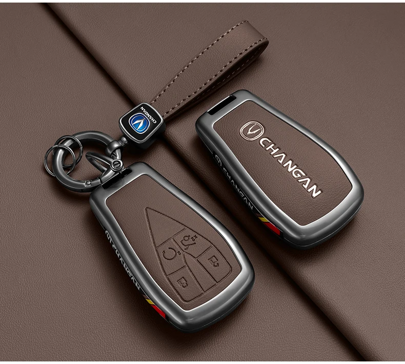 

new FOR Chang An Car Key Cover CS75Plus YiDingPlus NuanCorn UniV ShouLock Key Holder Bag High-End Zinc Alloy Key Case