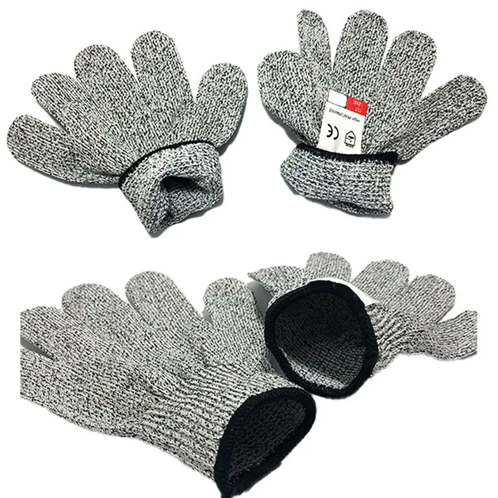 Lever 5 Child Anti-cutting Gloves Wear-resistance HPPE Work Safety Gloves Hands Protection Elastic Protective Mittens Gardening