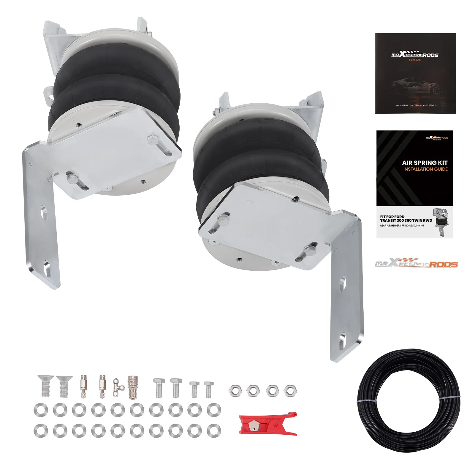 Rear Air Suspension Spring Bag Bellows KIT For Ford Transit 2001-2024 RWD 4000kg Towing Air Suspension Spring Bag Kit