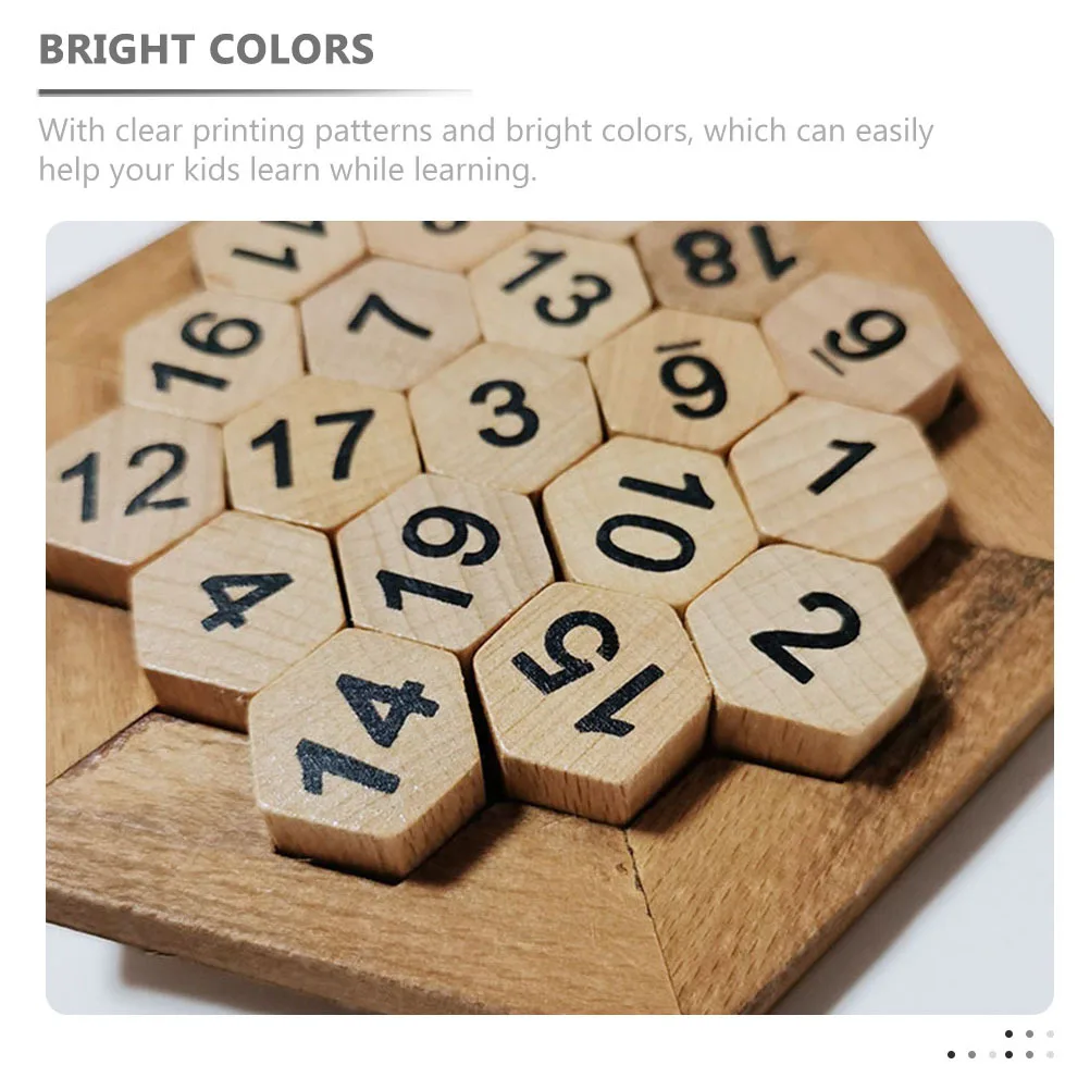 مجموعة واحدة من ألغاز الأرقام التعليمية الخشبية للأطفال، تطوير التعلم المبكر، التدريب على التفكير المنطقي المعرفي