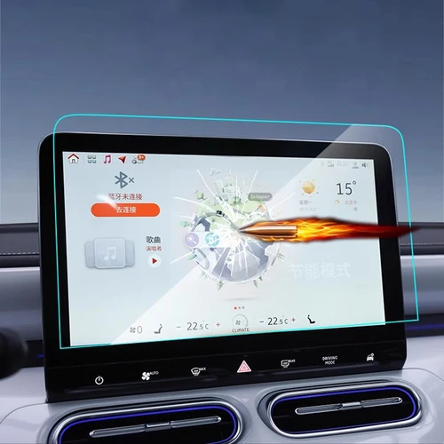 Imagen 1 del producto Película protectora de pantalla de vidrio templado para Smart Elf # 1 9,2 / 12,8 pulgadas Accesorios interiores de navegación GPS con radio de infotainment para automóvil