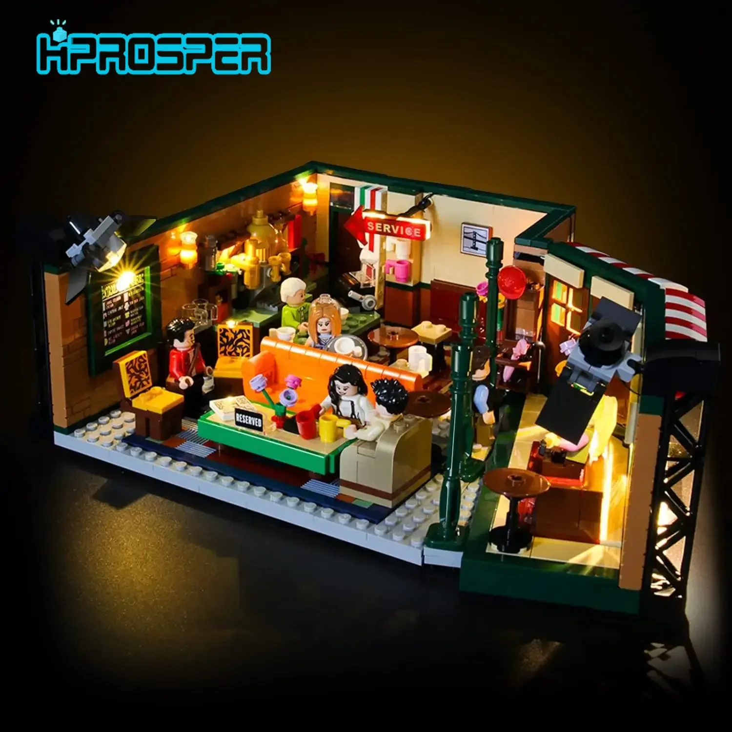 

Hprosper 5V LED Light For lego 21319 Friends Central Perk Decorative Lamp With Battery Box (Not Include Lego Building Blocks)