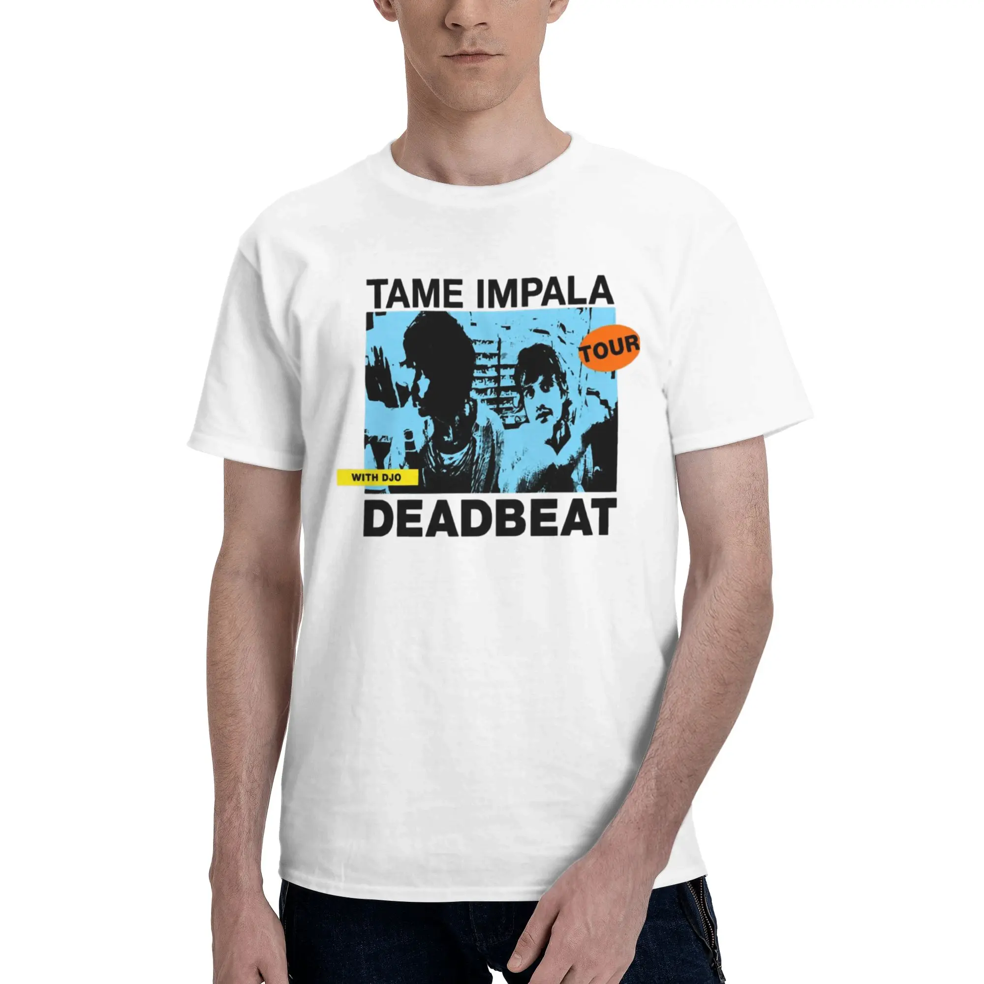 Graphic Printed Tame Impala Deadbeat Tour 2026 T Shirt For Unisex  Cotton Tee Shirt Short Sleeve Clothing