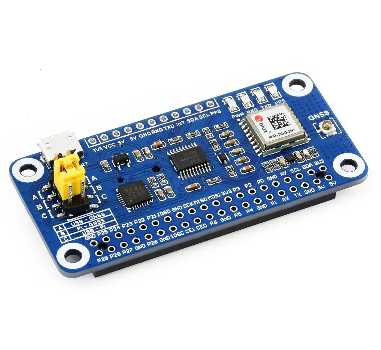 

Waveshare MAX-7Q GNSS HAT for Raspberry Pi GPS GLONASS QZSS SBAS Accurate Fast Positioning
