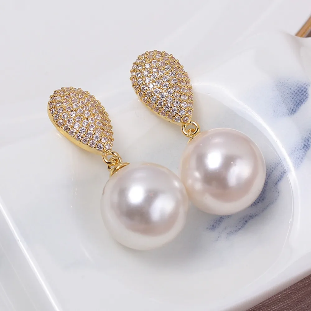 

4PCS S925 Sterling Silver Needle 18K Gold Wrapped Plated Brass Earring Settings Diy Jewelry Pearl Earrings Accessories