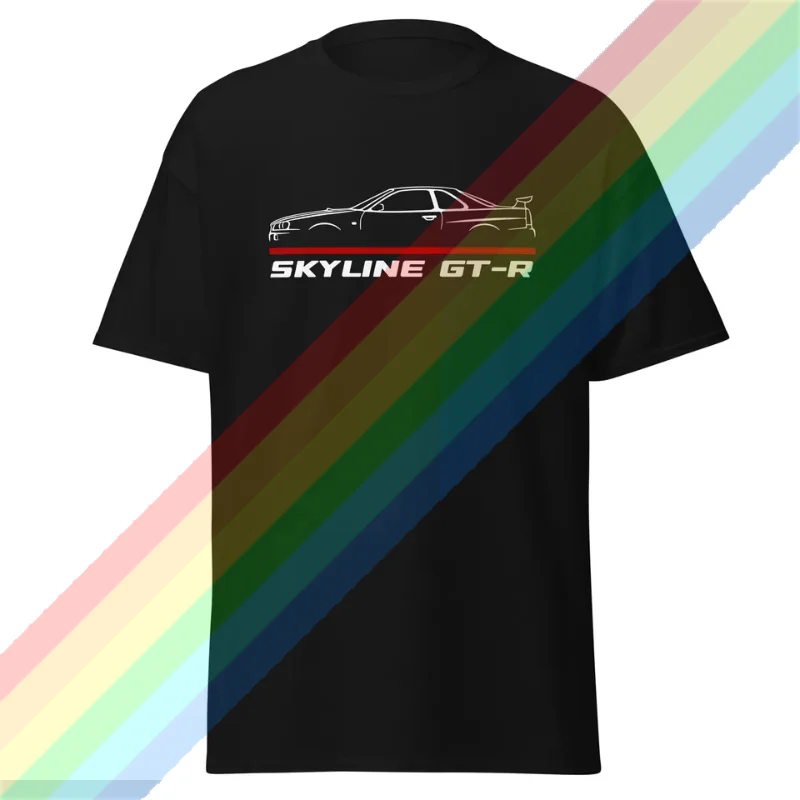 2024 Men T Shirt Casual T-shirt For Nissans Skyline GT-R Car Enthusiast T-shirt Summer 100% Cotton Cool Tee S-3XL