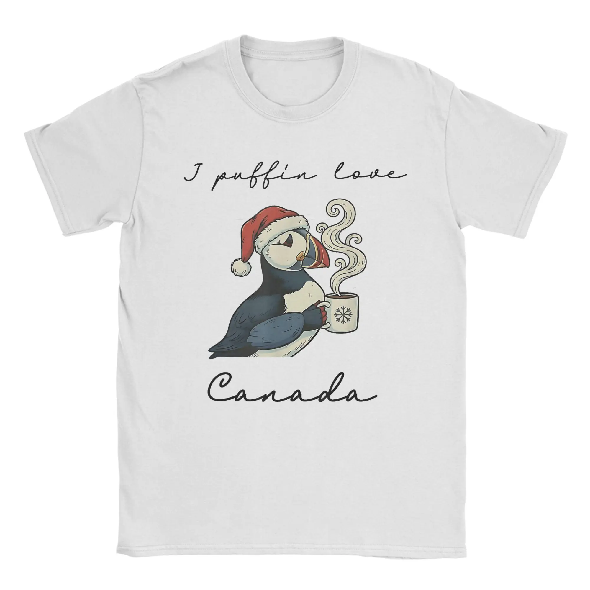 Men Women's T-Shirt I Puffin Love Canada Funny Christmas Bird Souvenir T Shirts Fashion  Summer Tee Shirt 100% Cotton Clothing