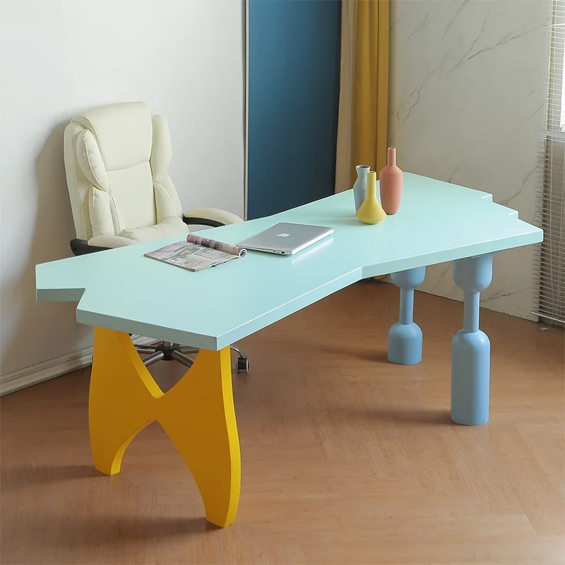 

Dopamine solid wood computer desk living room desk special-shaped desk simple modern boss table designer workbench