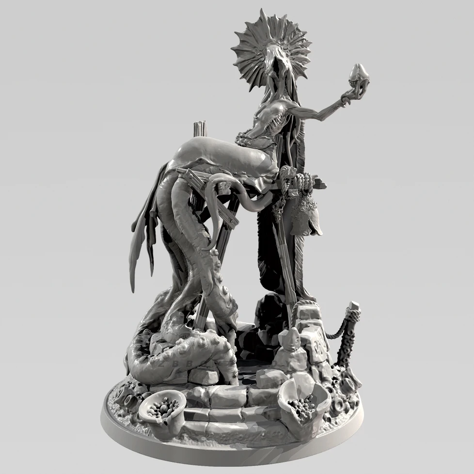 Altezza complessiva 70mm 90mm Modello in resina kit di figure di bellezza incolore e stampa 3D autoassemblata TD-7587/3D