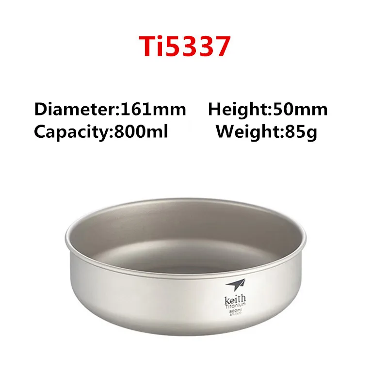 Keith Campingservies Titanium Kommen Pan Fruit Groente Voedselcontainer Bacteriostatisch bestek OutdoorWandelen Picknickbestek