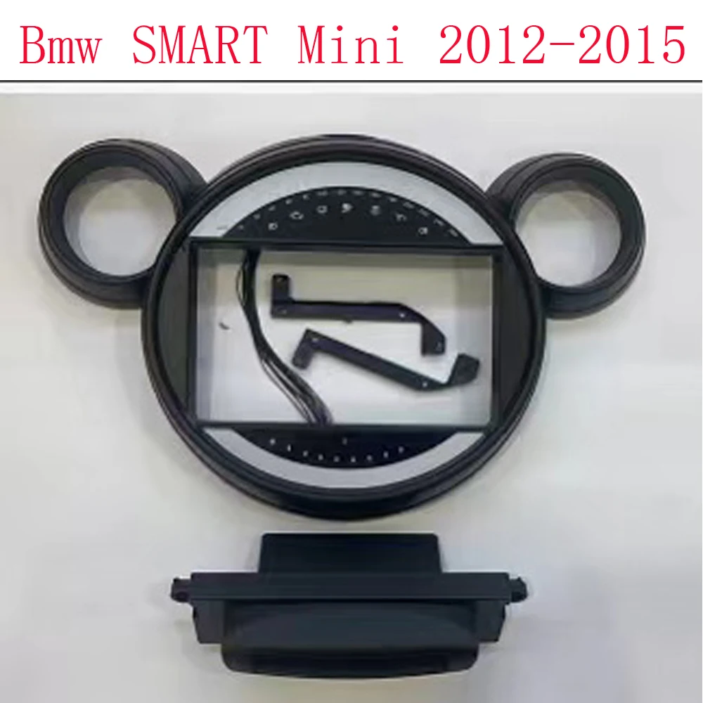 For Bmw Mini Cooper R56 R60 R51 2007-2014 Car Radio Fascias Frame 9 inch Stereo Panel Wiring Harness Power Cable Adapter Canbus