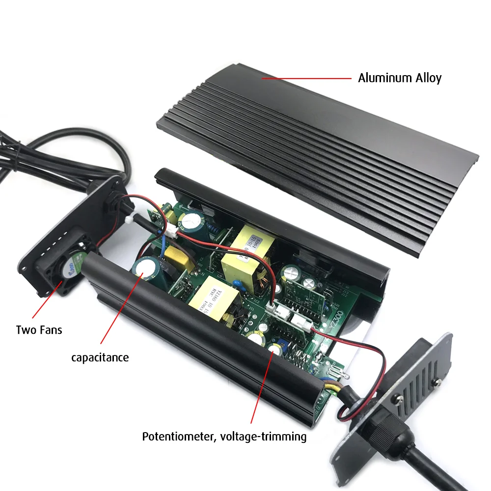 14.6V 20A Lifepo4 Smart Charger 100-240V 4S 12V 20A High Power Charger for 12.8V Lifepo4 Battery Pack with Fan Aluminum Case