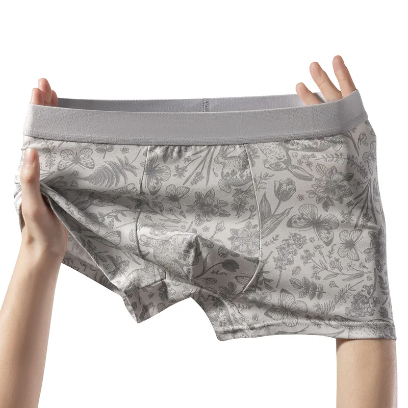 

3pcs Cotton Man Boxers Anti-bacterial Breathable Underwear Bodysuit Men Under Panties Middle Rise Boxer for Young Man