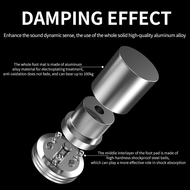aluminum alloy spikes foot pads can adjust the height of the audio power amplifier speaker shock absorber rack