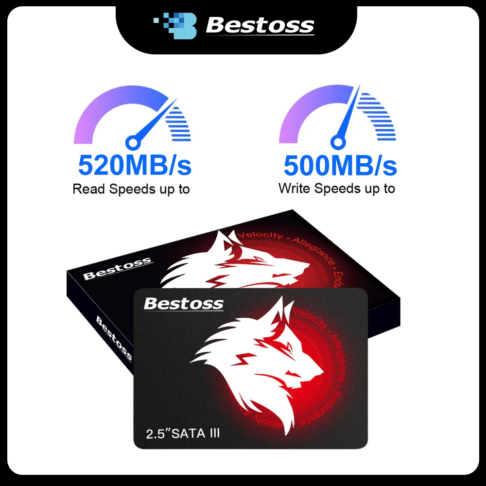 

Bestoss 2,5 дюйма SATA III SSD 120 ГБ 240 ГБ 480 ГБ Внутренний твердотельный накопитель 128 ГБ 256 ГБ 512 ГБ 1 ТБ 2 ТБ SSD Жесткий диск для ПК Ноутбука