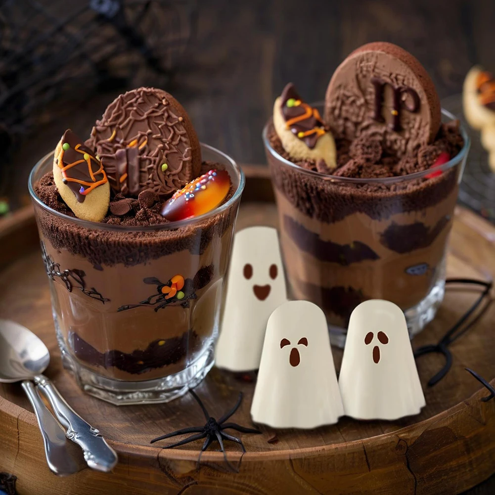 Halloween siliconen mallen slijtvast vakantie keukengereedschap multifunctionele schattige spook ijsvorm voor gelei chocolade snoep gummy