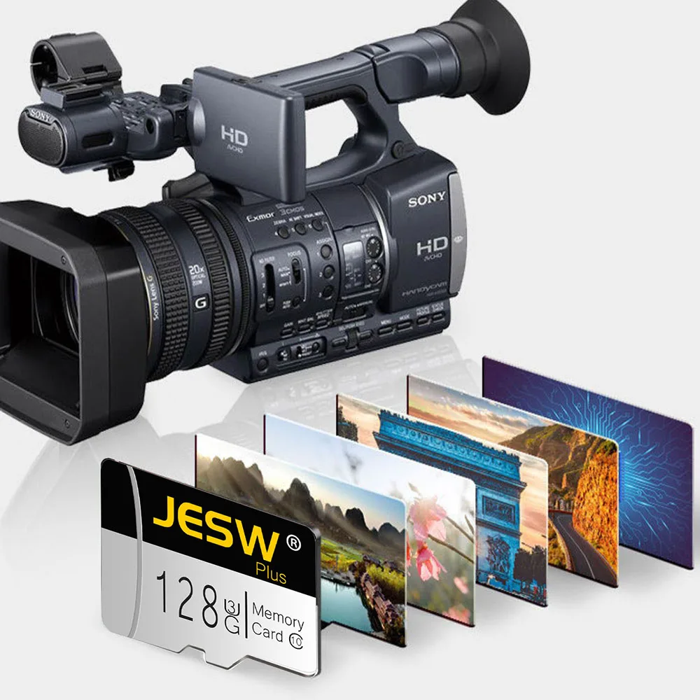 JESW Micro 256G Ultra Memory  SD Card TF Flash Card A1 V10 C10 U1 32GB 64G 16G 8G 4G Micro for Camera UAV Phone  Switch Table