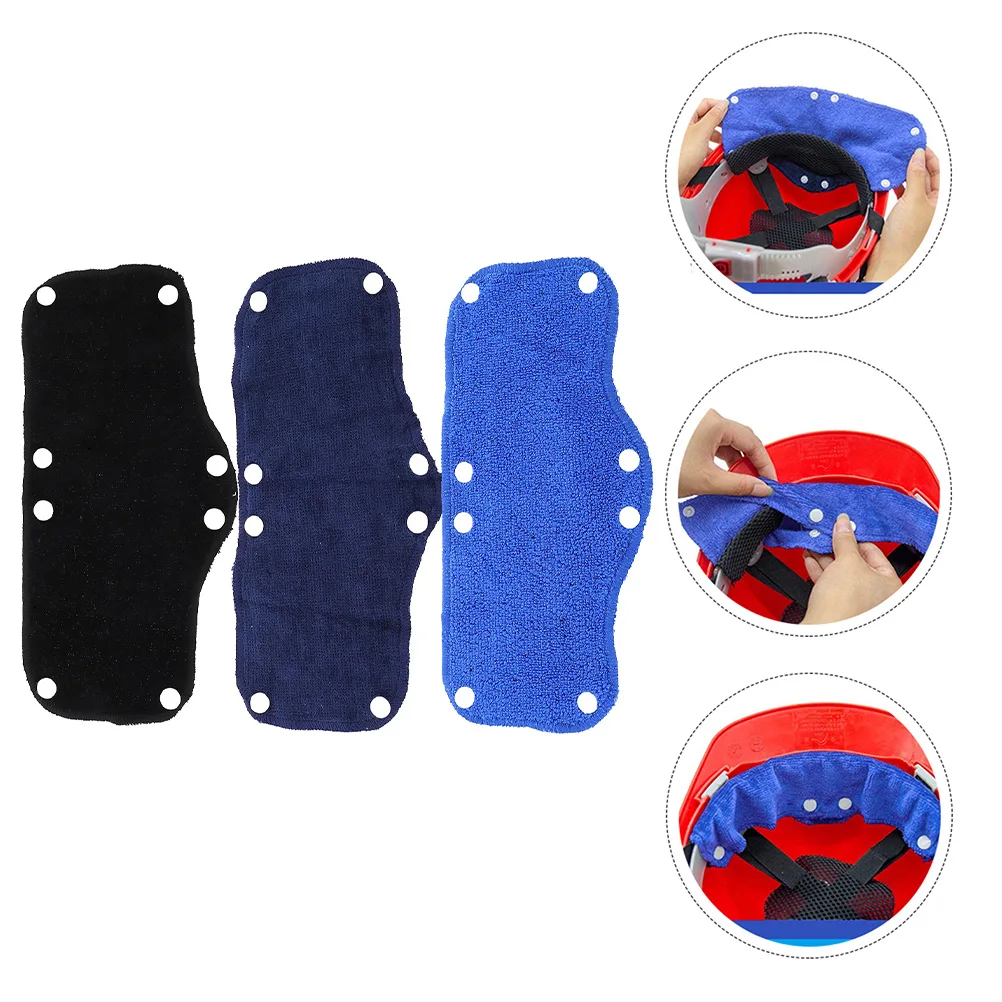 3 Pcs Sweatband Hard Hat Liners Reusable Sweatbands Hardhat Polyester for Safety