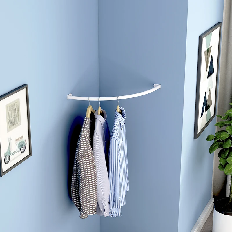 Corner Hanging Coat Rack Space-Saving Clothes Organizer Luxury Entryway Shelf Multi-Layer Storage Solution Triangle storage rack