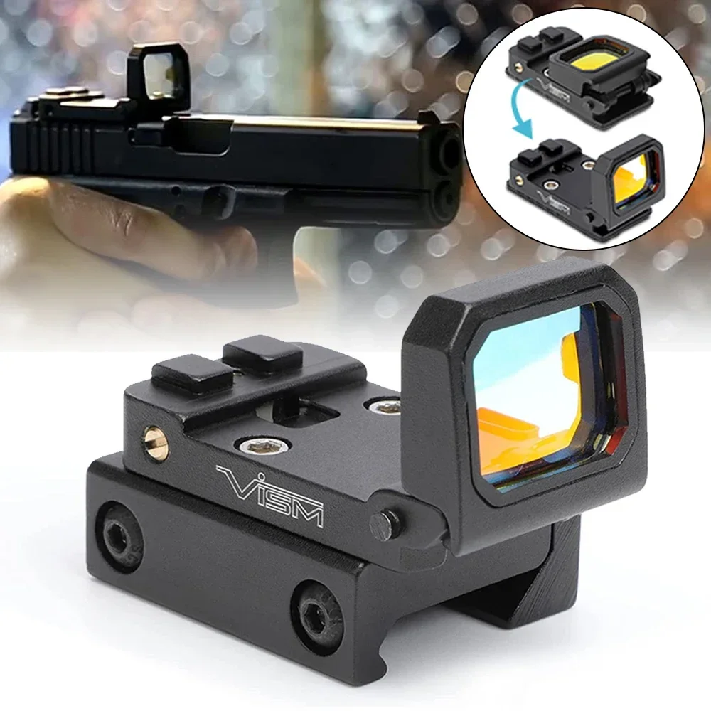 

Mini VISM Red Dot Sight Compact Flip Up Pistol Reflex Sight Compact MOS Rifle Scope For Glock Pistola 1913 Mounts and Slides