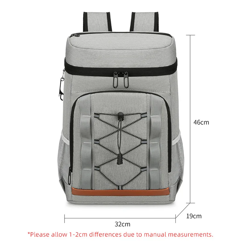 Insulated Cooler Backpack Aluminum Foil Thermal Backpack Picnic Camping Outdoor sports Cooler Bilayer Rucksack for Male Female