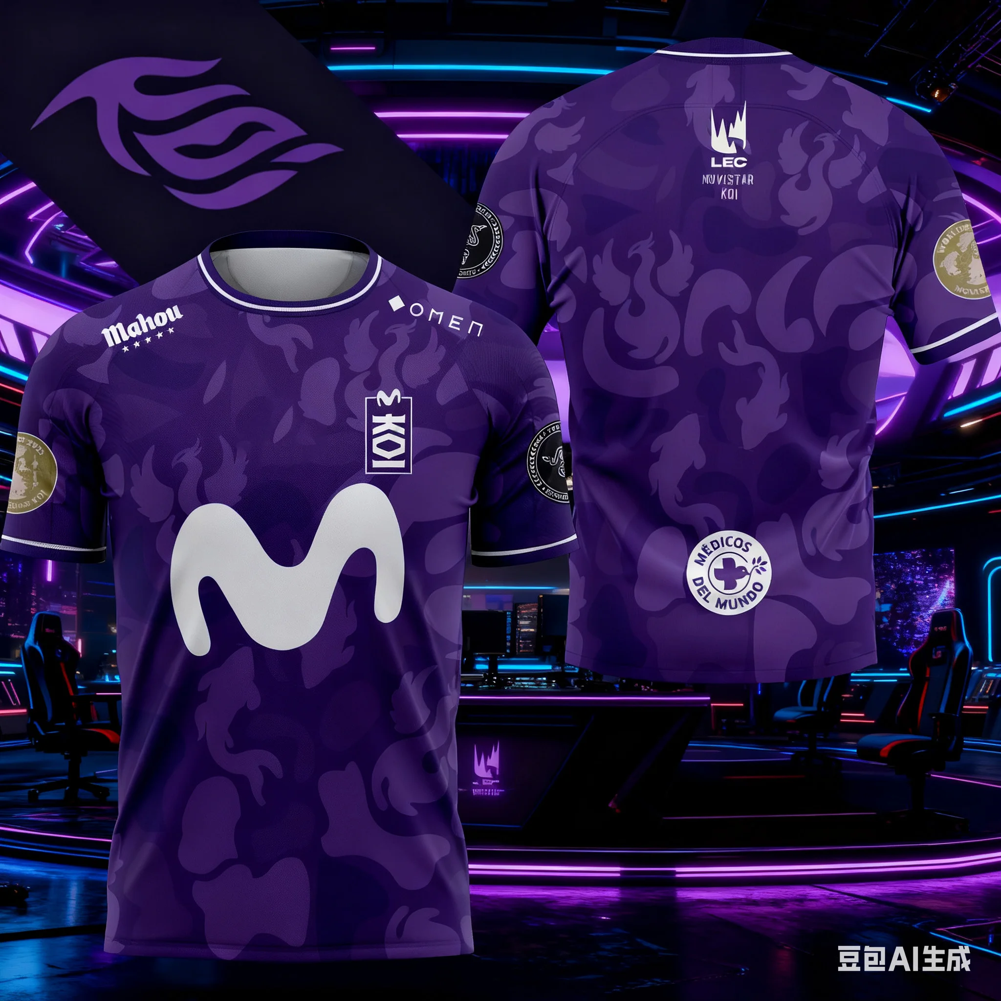 قميص بطولة العالم الجديدة لفريق eSports M KOI 2025 للرجال، قميص صيفي كاجوال قابل للتنفس لعشاق الألعاب