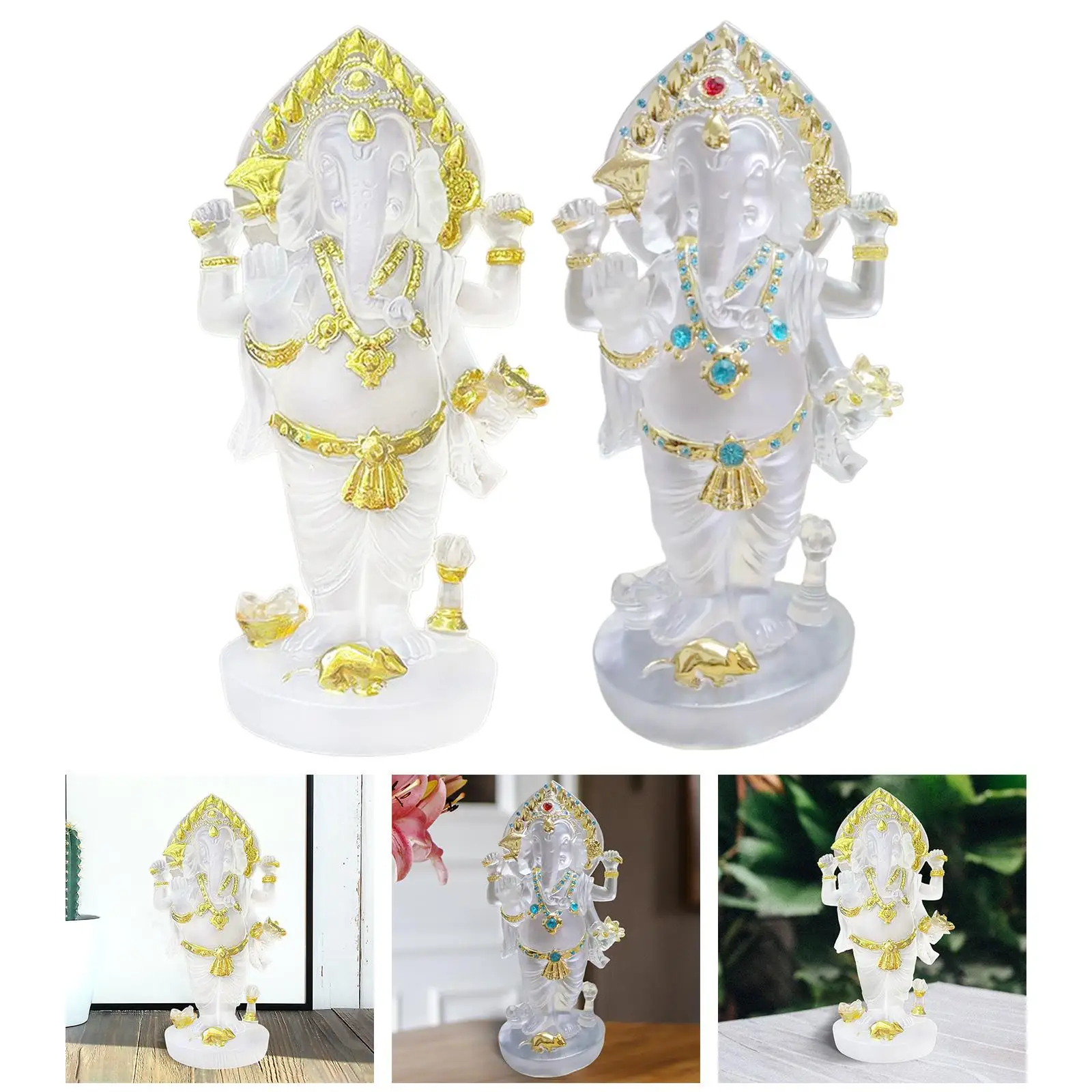 Hindu GOD Lord Statue GOD Good Luck Resin Decoration for Temple Crafts