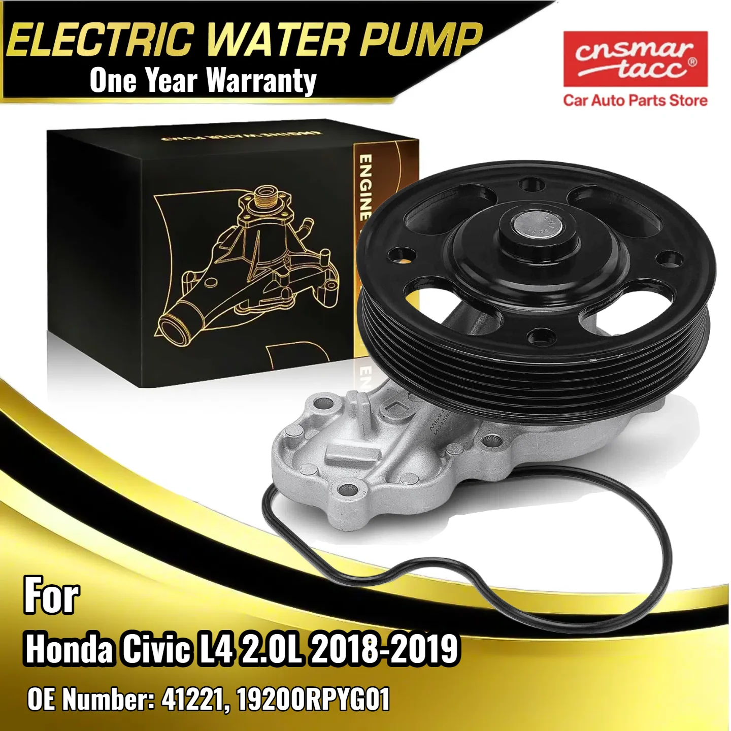 

Водяной насос двигателя с прокладкой для Honda Civic Type R 2018 2019 L4 2.0L 41221, 19200RPYG01