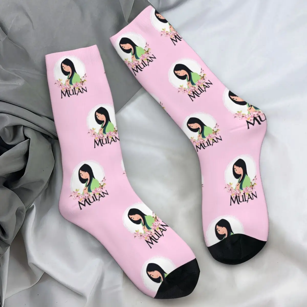 Mulan Gril Socks Autumn Stockings Funny Men Warm Soft Socks Design Skateboard Non Slip Socks