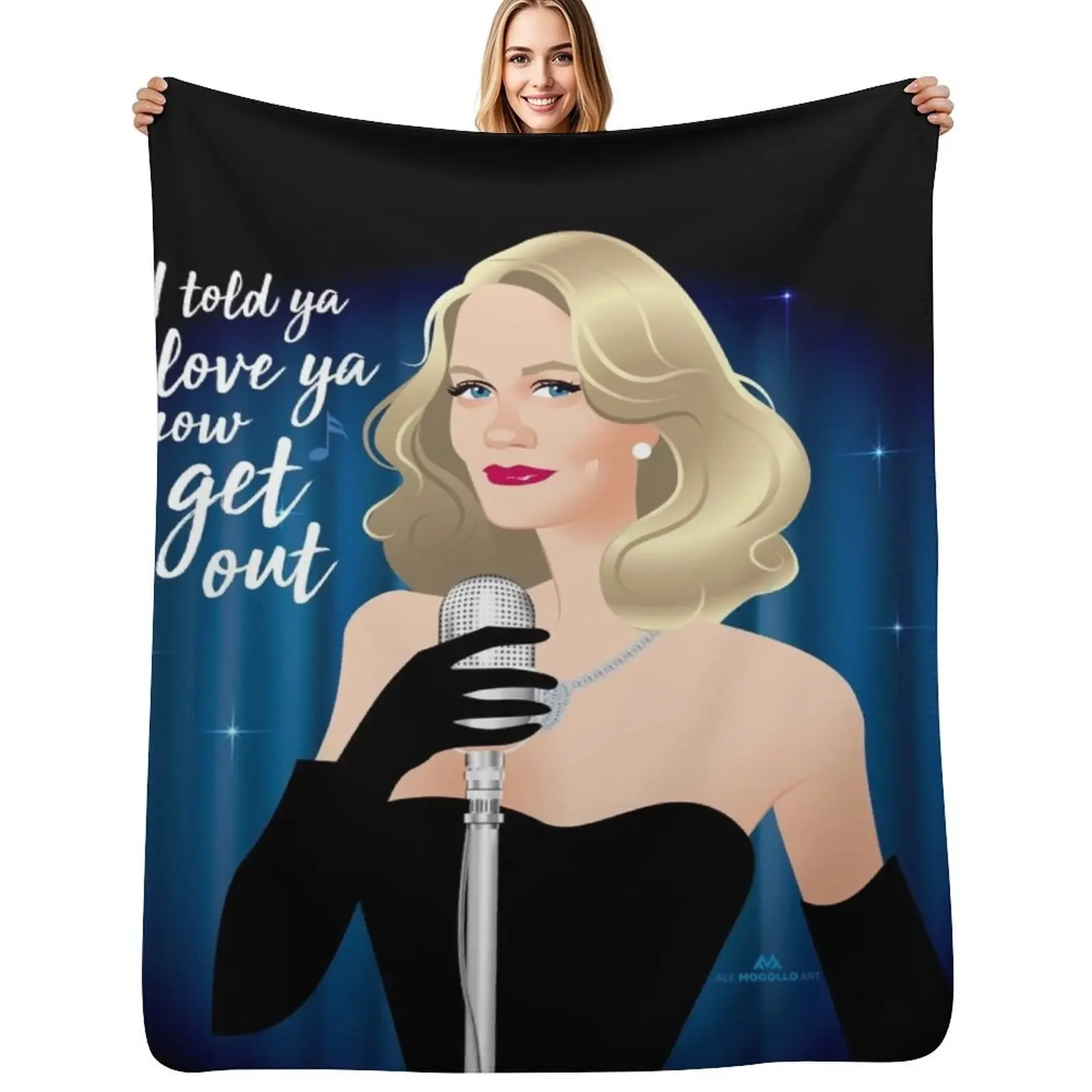 

Now get out! Throw Blanket Plush Designers Tourist Blanket