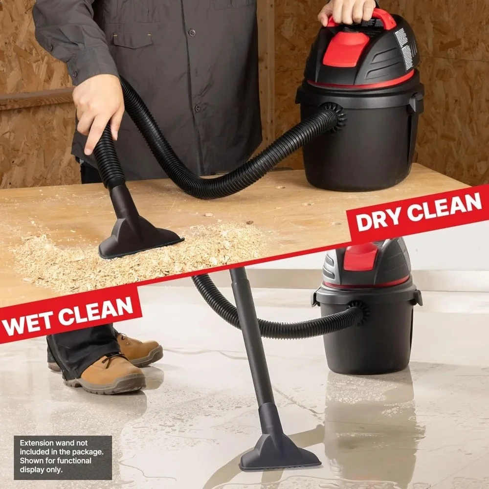 Store Best-Sellers 2.5 Gallon Wet Dry Vacuum Cleaner 2.5 Peak HP Wall Mounted with Hose and Filters for Workshop Garage Car Clea