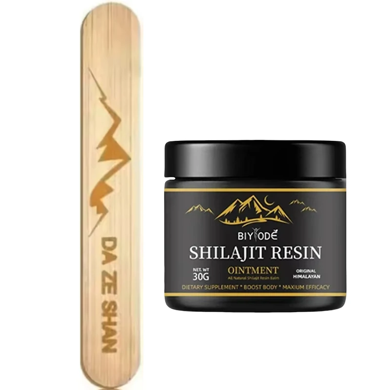 Bring spoon 30g/50g Shilajit 100% Himalayan ORGANIC Paste Trace Mineral Supplements Trace Element For Men Hair wax