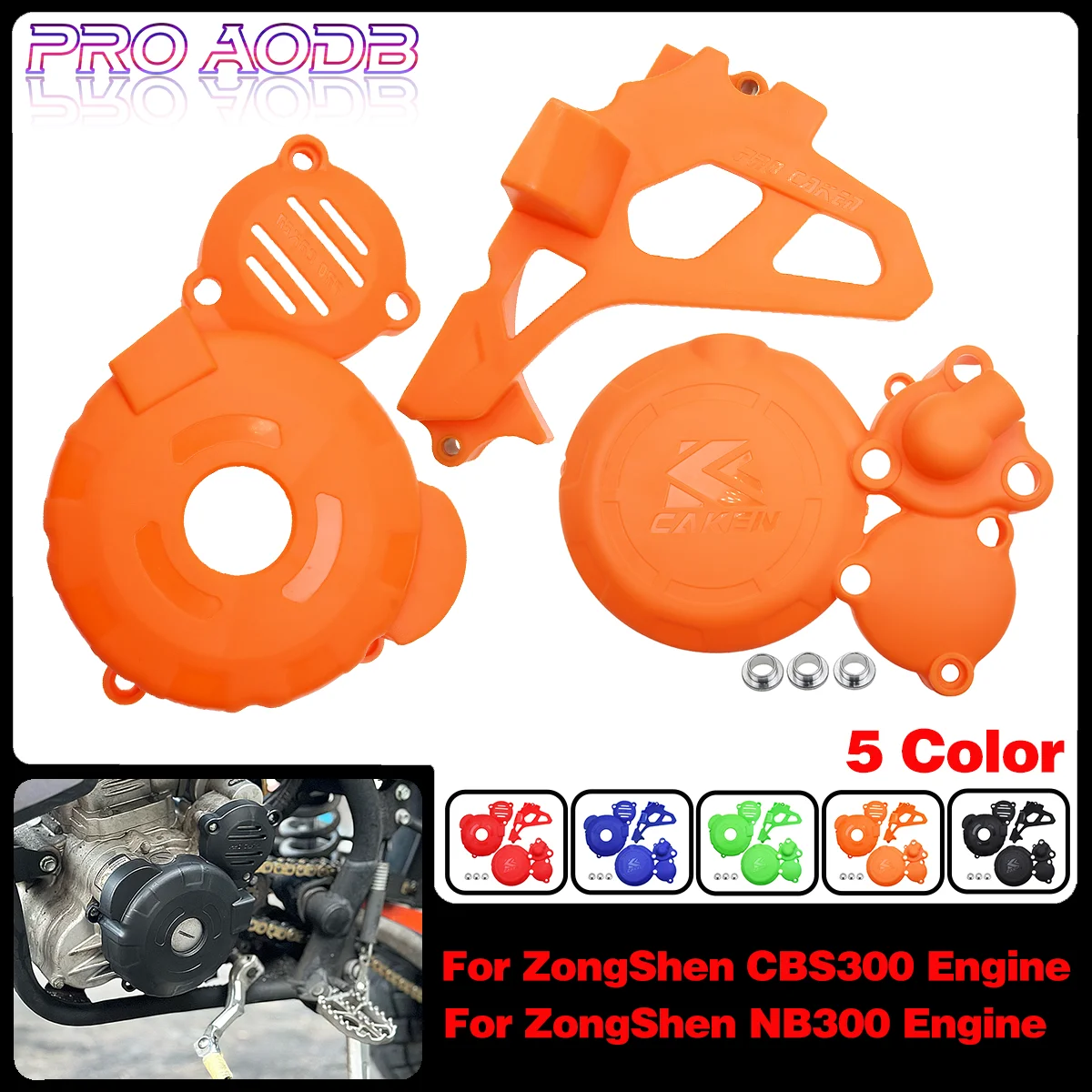 Motorcycle Engine Clutch Protector Ignition Guard Cover Sprocket Guards Cover For Zongshen ZONSEN CBS300 NB300 KEWS K16 ZuumavK7