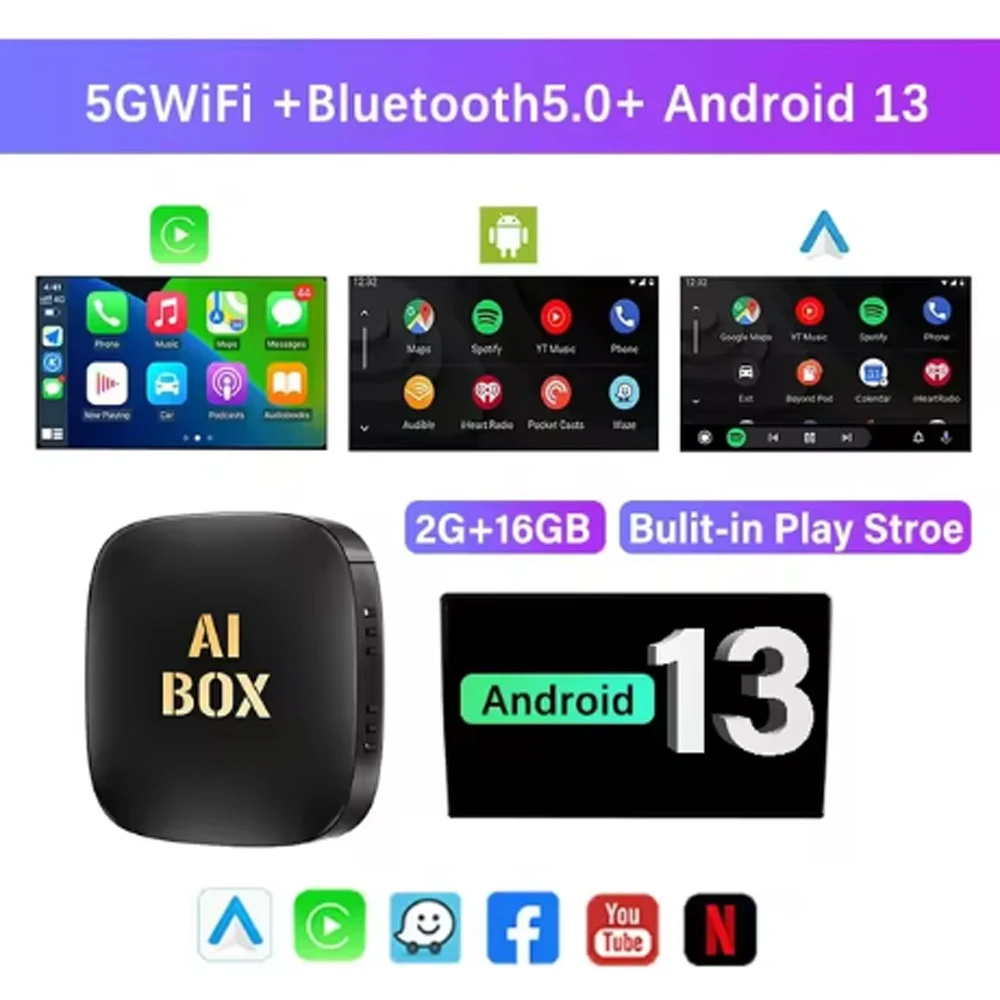 

Android 13 Mini Carplay Smart Box Wireless Android Auto Adapter Apple Dongle Plug And Play For Volkswagen Toyota Peugeot Volvo