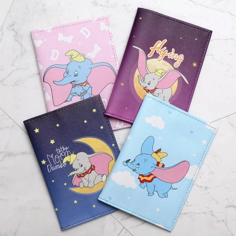 

DSN Dumbo Travel Passport Cover Cartoon Fashion PU Holder ID Card Case Business Ticket Passport Case Birthday Gifts