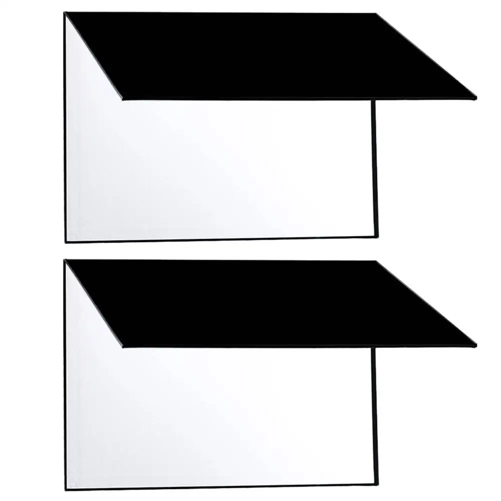 

2Pcs Photography Reflector Card Foldable Light Diffuser White Silver Black Background Photo Shoot Accessories Reflective Board