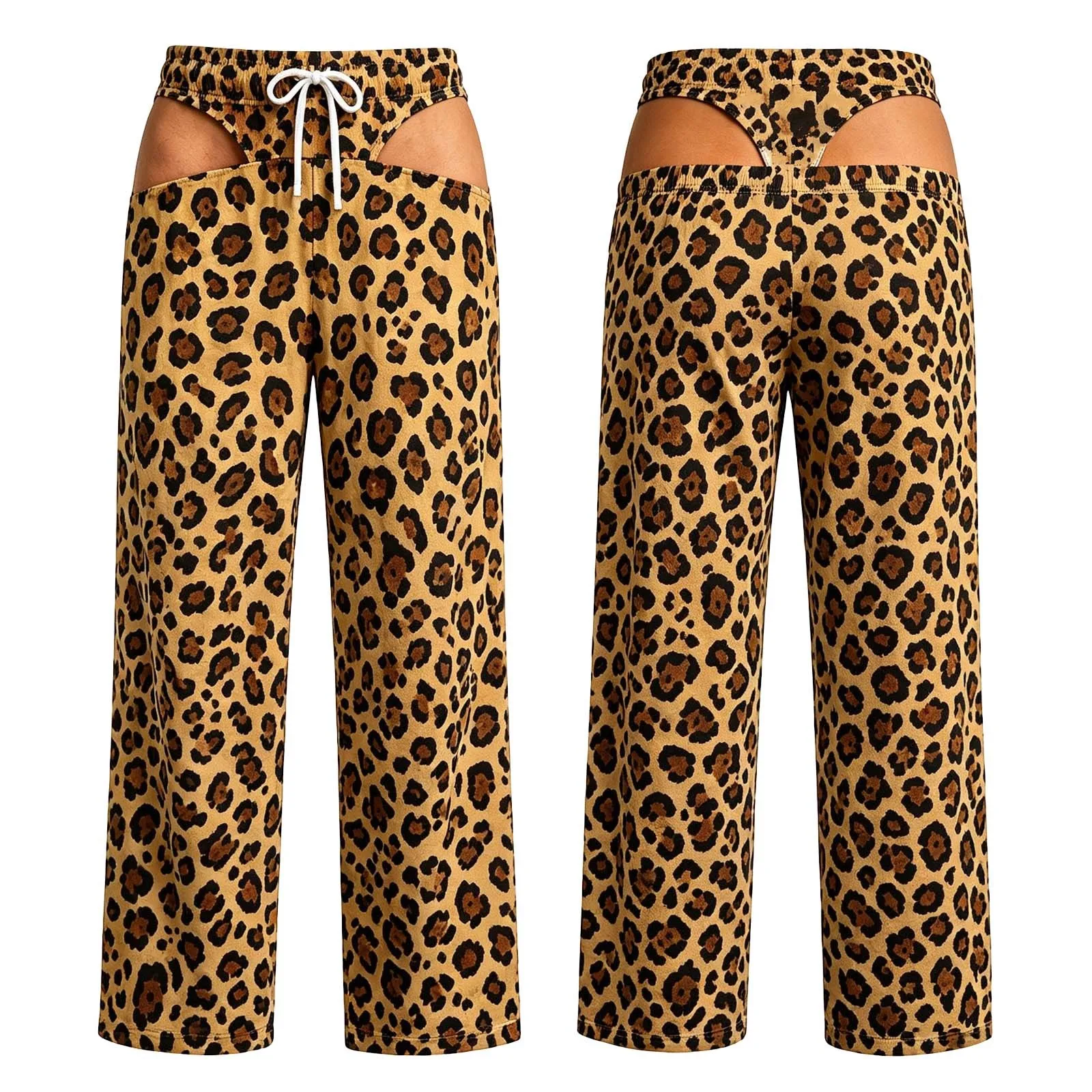 Neue klassische Herrenhose mit Leopardenmuster, Digitaldruck, lustige Hip-Hose für Urlaub, Events, Partys, schnelltrocknend, locker geschnitten. – Detail 5