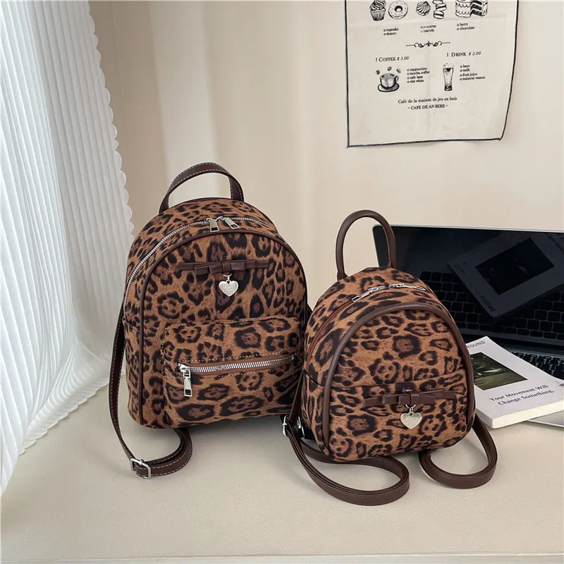 

Spring/autumn New Women's Bags on Sale 2025 High Quality Large Capacity Versatile Handbags Denim Leopard Zipper Backpacks