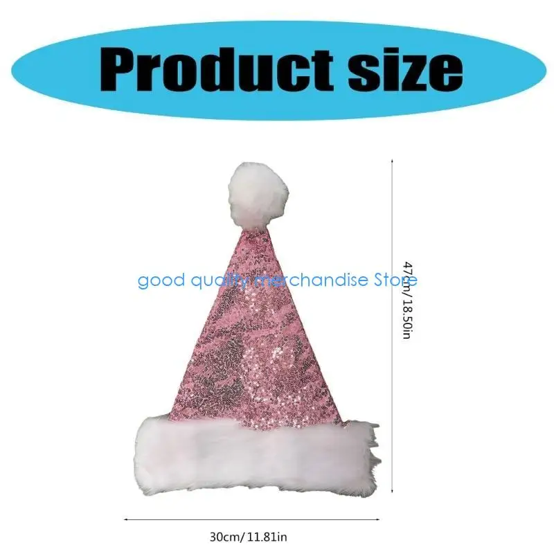 Y5JD الترتر قبعة حفلات عيد الميلاد عيد الميلاد عطلة حفلة زي قبعة للنساء طفل فتاة عيد ميلاد عيد الميلاد حفلة عيد الحب