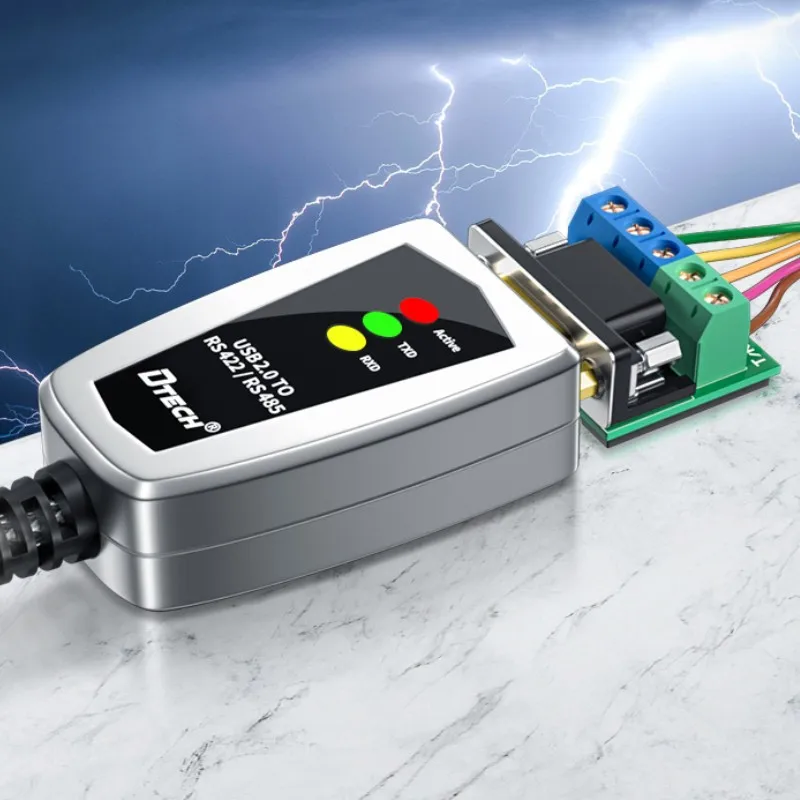 

DTECH DT-5219 Конвертер USB 2.0 в RS485, 2 м, коммуникационный кабель с индикатором