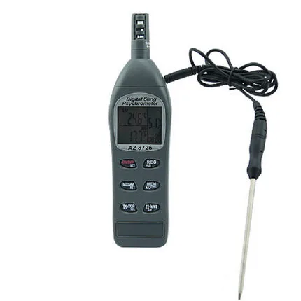 AZ8726 Digital Sling Psychrometer Dew Point Meter With Calibration Salt Shaker