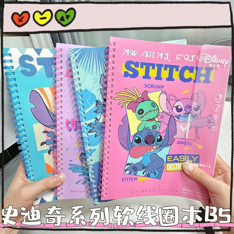 Disney Star Baby Stitch B5 Notebook Lilo & Stitch Cartoon Cute Coil Book Student Stationery Notepad School Supplies Wholesale