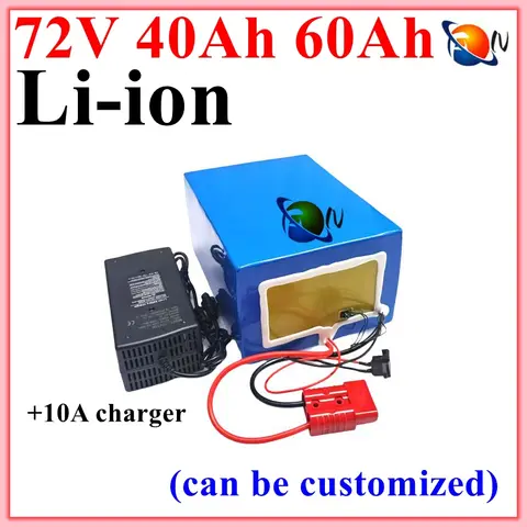 72v 40Ah 60Ah lithium ion battery pack li ion 50A 100A 150A 200A BMS 3000w 5000w 8000w 12000w scooter go cart motorcycle