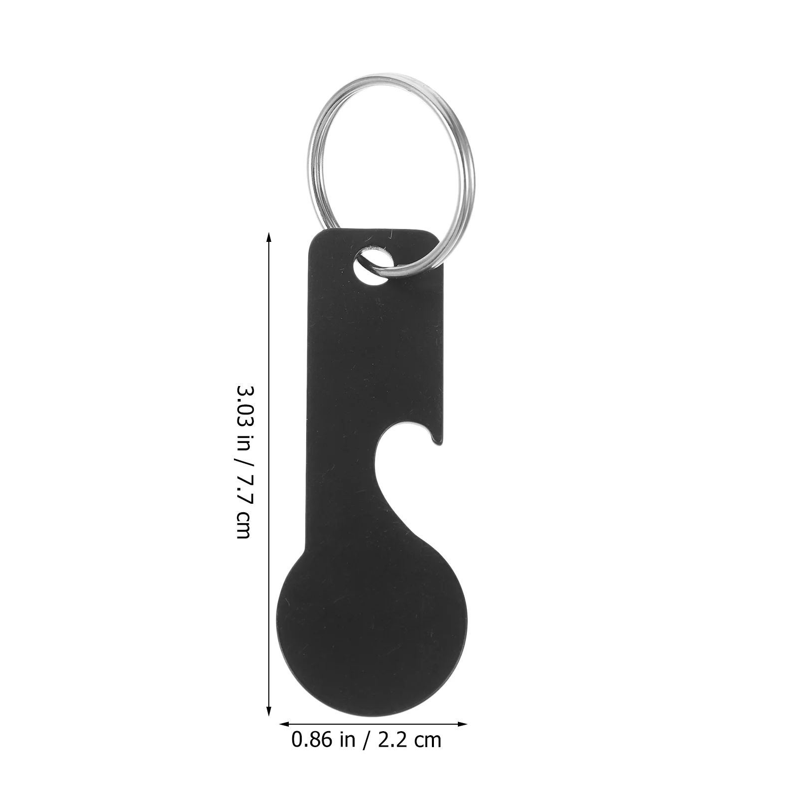 4 Pcs Bottle Opener Pendant Token Keychain Ring Hanging Trolley Supplies Stainless Steel