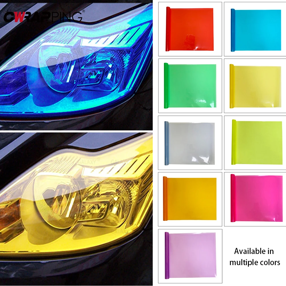 Película de luz de coche, luz antiniebla de humo de coche, tinte de luz trasera, hoja de película de vinilo, pegatina impermeable para cubierta de estilo de película de carrocería de coche