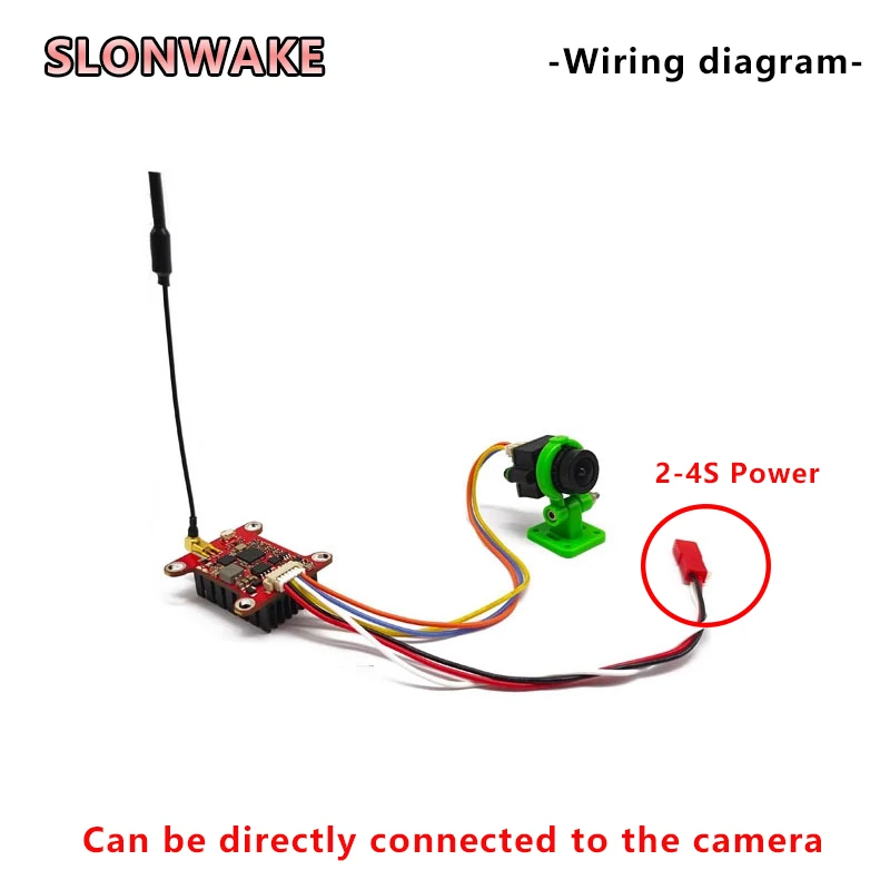 Nuevo Transmisor 5,8G 48CH 1,6 W con cámara 1000TVL ajustable 2-6S vtx micrófono incorporado para Dron FPV de largo alcance