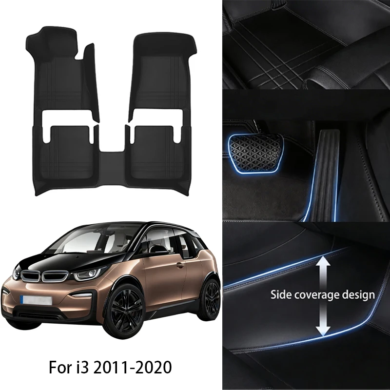 Custom Fit PU Leather Car Floor Mat For BMW For I3 I4 I5 Ix 2011 2015 2019 2023 2025 Luxury Full Set Auto Interior Accessories