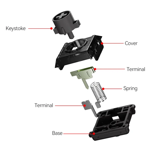 Imagen 2 del producto Haute42-COSMOX Kailh, interruptores de perfil bajo personalizados para caza de sombras, interruptores de teclado mecánico para controlador sin palanca