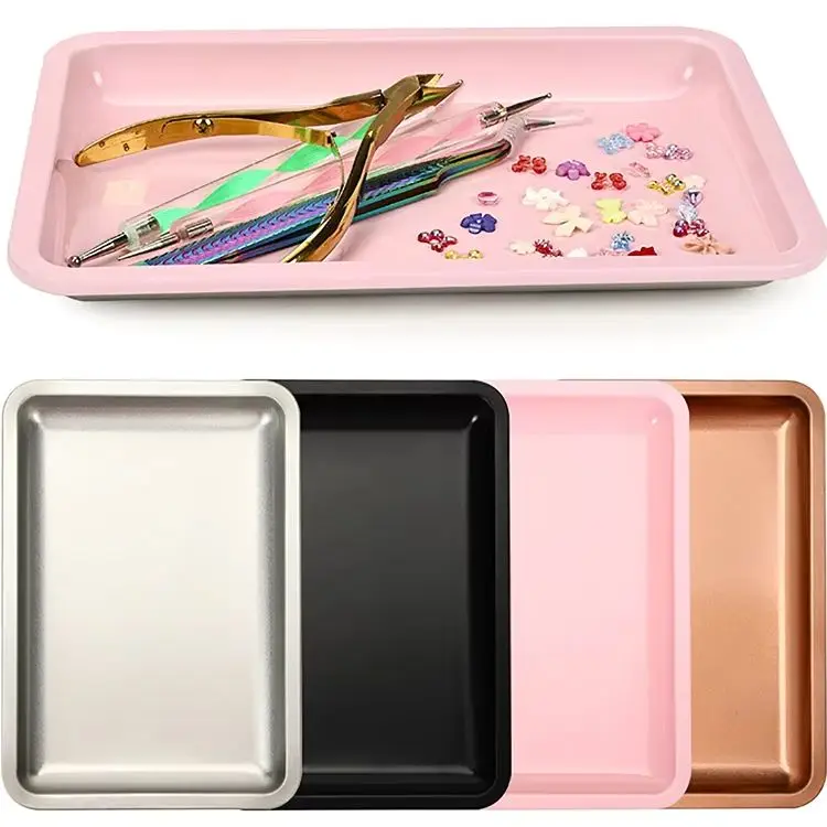 

Jewelry Tray Plate Doctor Surgical Tray Desktop Storage Tool Metal Fack Nail Art Tray Stainless Steel Cosmetic Storage Tray