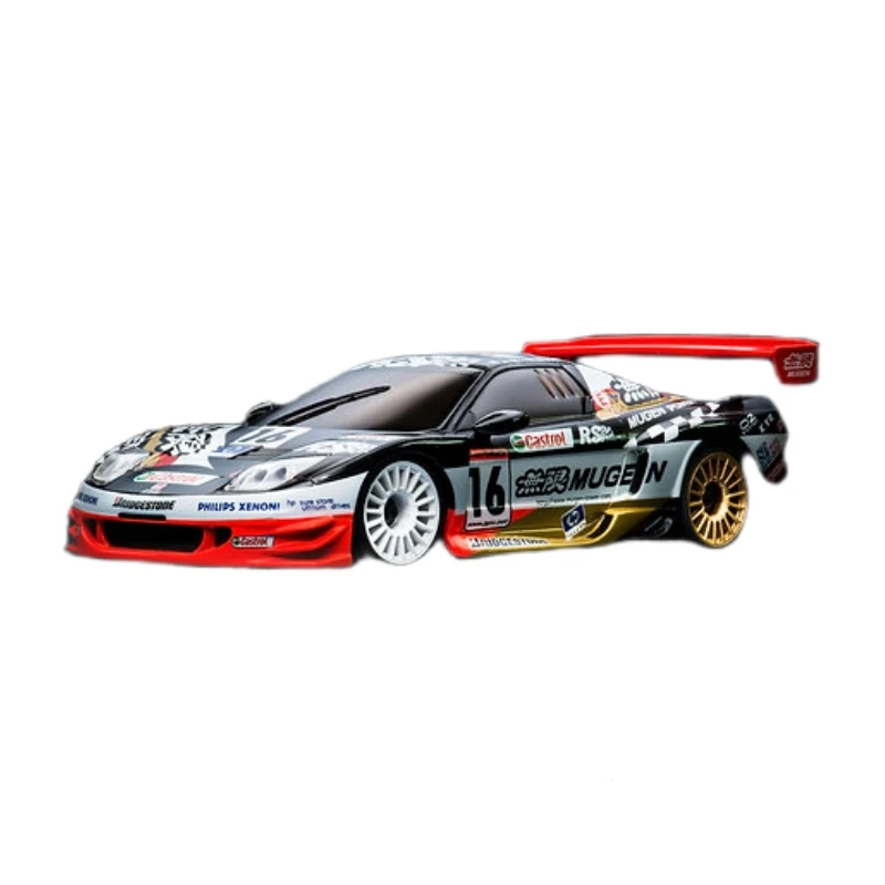 TC085 1/10 Honda NSX przezroczysta obudowa Lexan z tylny spoiler i kolorowe naklejki na samochód Rc drift podwozie Tamiya tt02 tt01